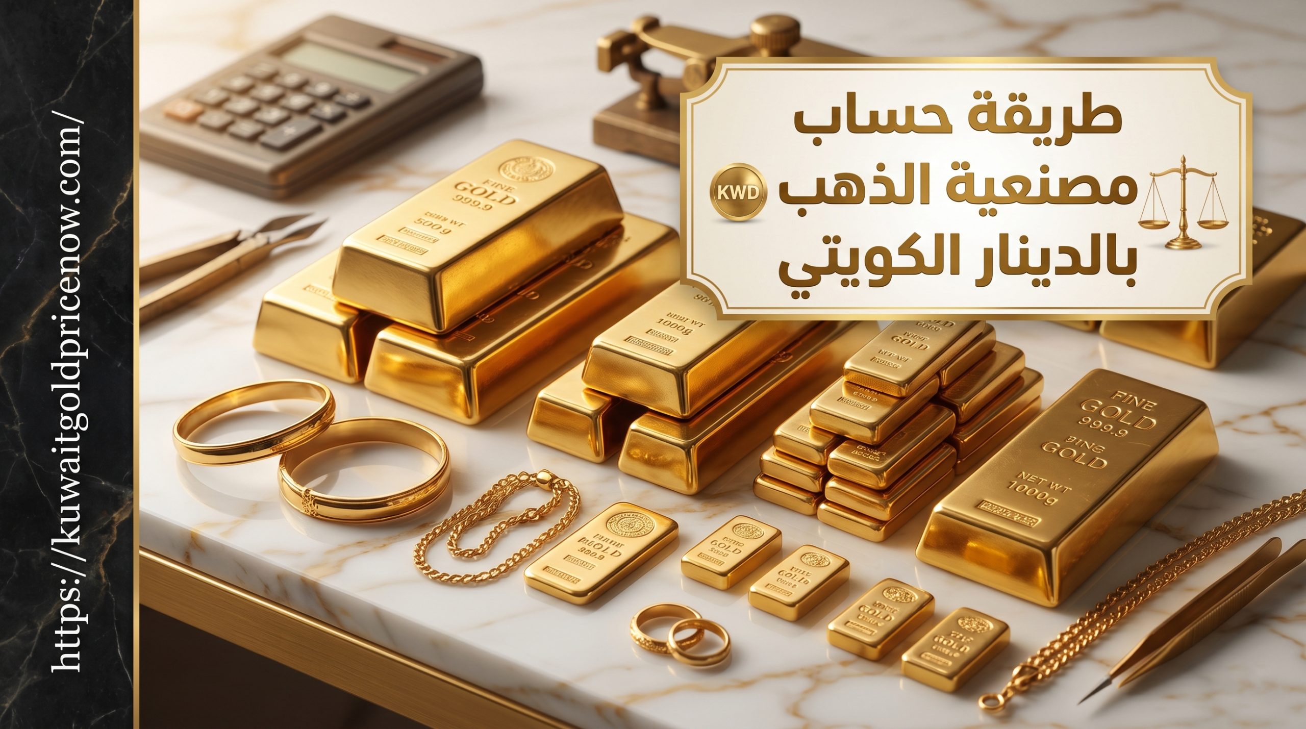 طريقة حساب مصنعية الذهب بالدينار الكويتي